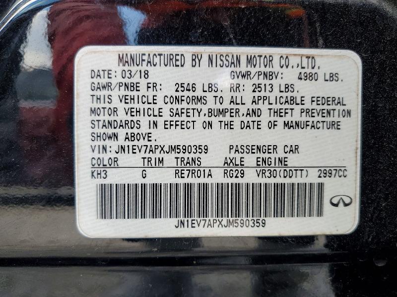 Продаж на аукціоні авто 2018 Infiniti Q50, vin: JN1EV7APXJM590359, номер лоту: 55278276