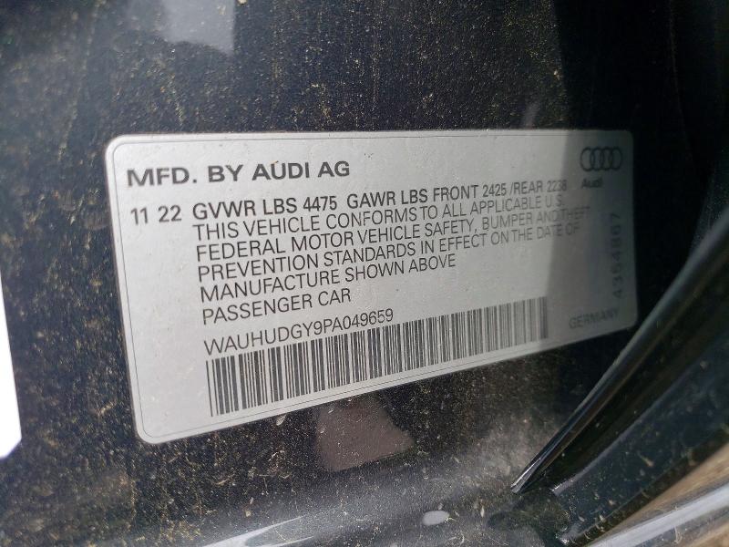53740616 :رقم المزاد ، WAUHUDGY9PA049659 vin ، 2023 Audi A3 مزاد بيع