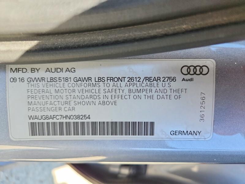 Продажа на аукционе авто 2017 Audi A6, vin: WAUG8AFC7HN038254, номер лота: 54982076