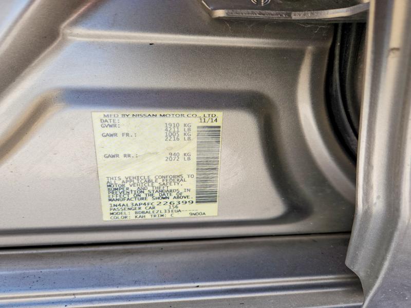 Aukcja sprzedaży 2015 Nissan Altima, vin: 1N4AL3AP4FC226399, numer aukcji: 50306826