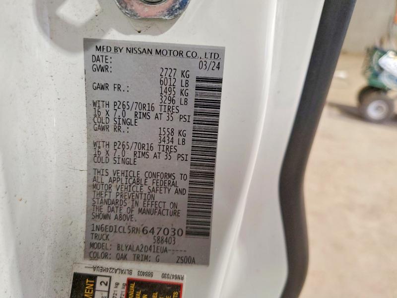 Продаж на аукціоні авто 2024 Nissan Frontier, vin: 1N6ED1CL5RN647030, номер лоту: 55024816