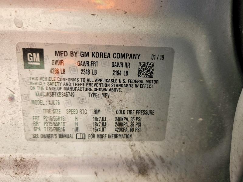Продажа на аукционе авто 2019 Buick Encore, vin: KL4CJASB1KB846749, номер лота: 53373346