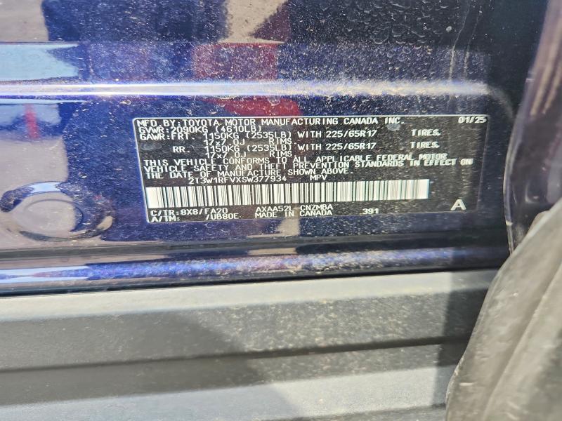 Продажа на аукционе авто 2025 Toyota Rav4, vin: 2T3W1RFVXSW377934, номер лота: 53574566