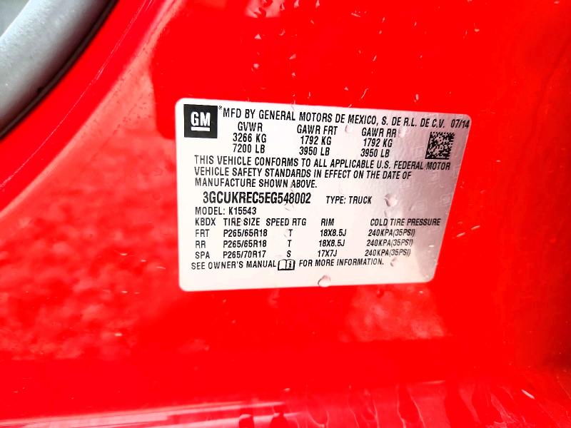 54592106 :رقم المزاد ، 3GCUKREC5EG548002 vin ، 2014 Chevrolet Silverado مزاد بيع