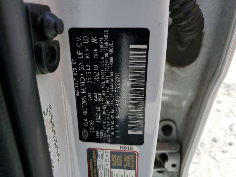 Продаж на аукціоні авто 2020 Kia Rio, vin: 3KPA24ADXLE355891, номер лоту: 54290686