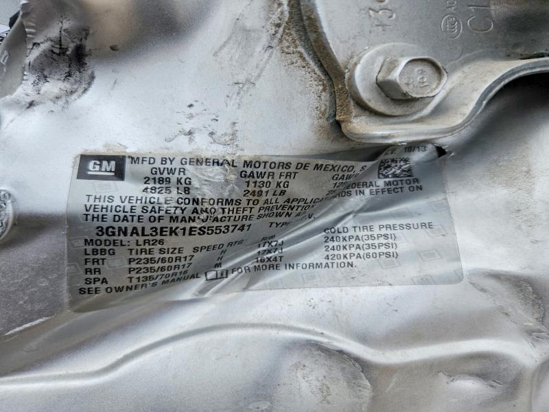 2014 Chevrolet Captiva მანქანა იყიდება აუქციონზე, vin: 3GNAL3EK1ES553741, აუქციონის ნომერი: 52125176