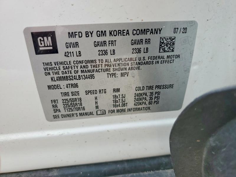 Продажа на аукционе авто 2020 Buick Encore Gx, vin: KL4MMBS24LB134495, номер лота: 52892126