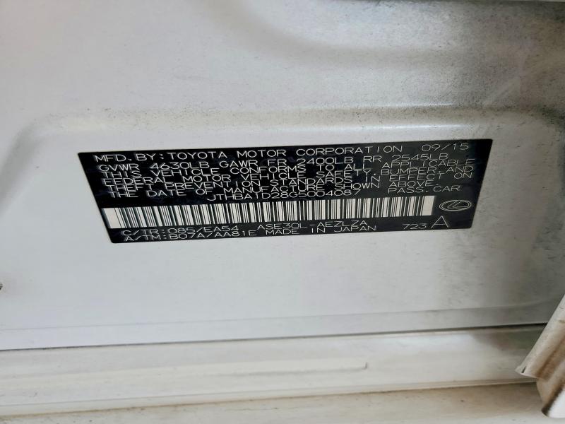 Продажа на аукционе авто 2016 Lexus Is, vin: JTHBA1D28G5004087, номер лота: 54898956