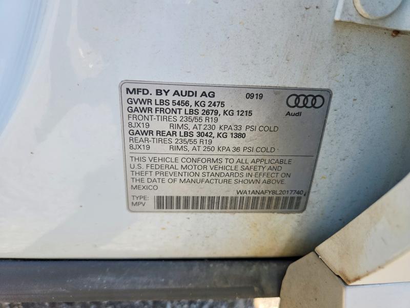 Продажа на аукционе авто 2020 Audi Q5, vin: WA1ANAFY8L2017740, номер лота: 52102026