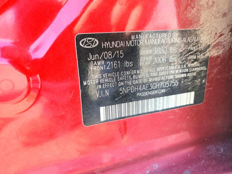 Продаж на аукціоні авто 2016 Hyundai Elantra, vin: 5NPDH4AE3GH705755, номер лоту: 53996486