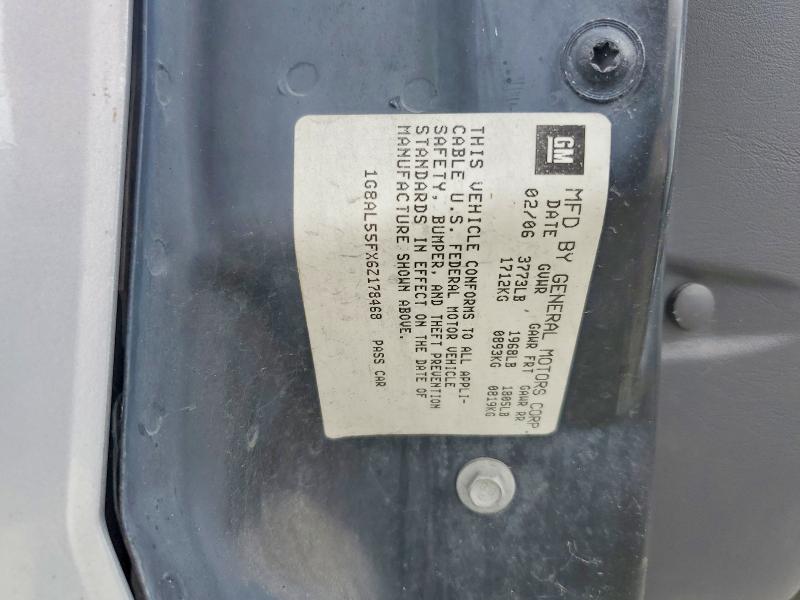54778566 :رقم المزاد ، 1G8AL55FX6Z178468 vin ، 2006 Saturn Ion مزاد بيع
