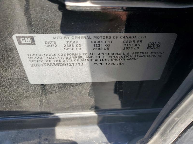 52028696 :رقم المزاد ، 2G61T5S36D9121713 vin ، 2013 Cadillac Xts مزاد بيع