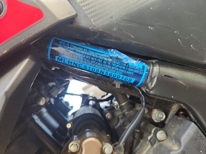 2022 Honda Cbr300 მანქანა იყიდება აუქციონზე, vin: MLHNC5108N5800108, აუქციონის ნომერი: 53933846