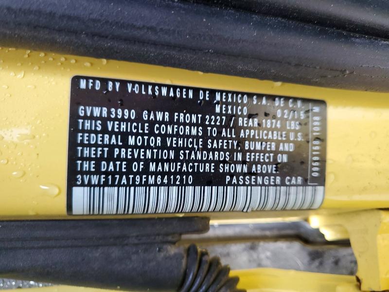 Продажа на аукционе авто 2015 Volkswagen Beetle, vin: 3VWF17AT9FM641210, номер лота: 53274516