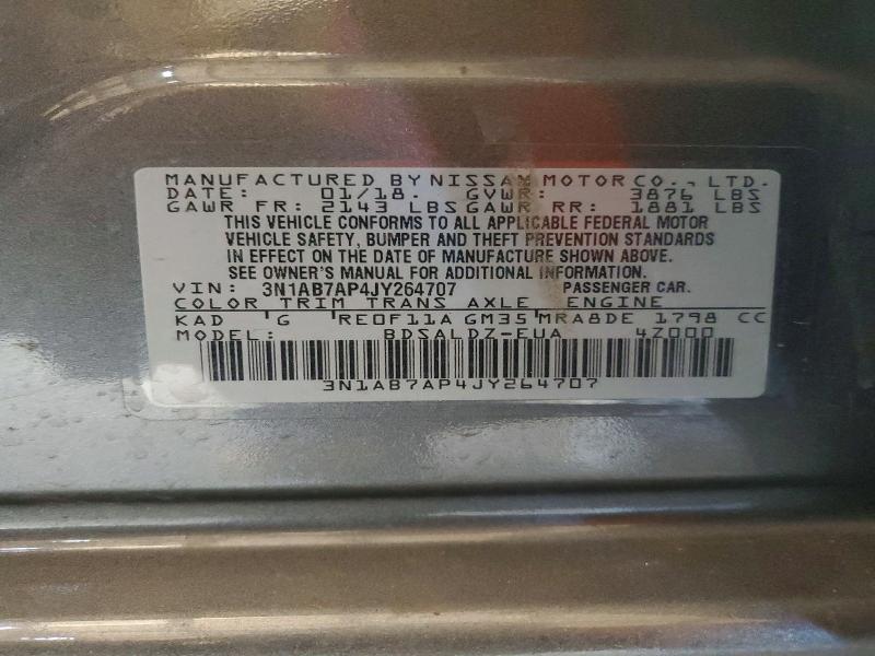Aukcja sprzedaży 2018 Nissan Sentra, vin: 3N1AB7AP4JY264707, numer aukcji: 54675976