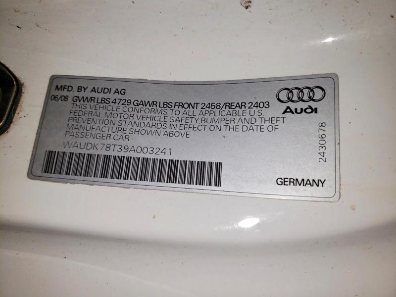 Продажа на аукционе авто 2009 Audi A5, vin: WAUDK78T39A003241, номер лота: 52616276