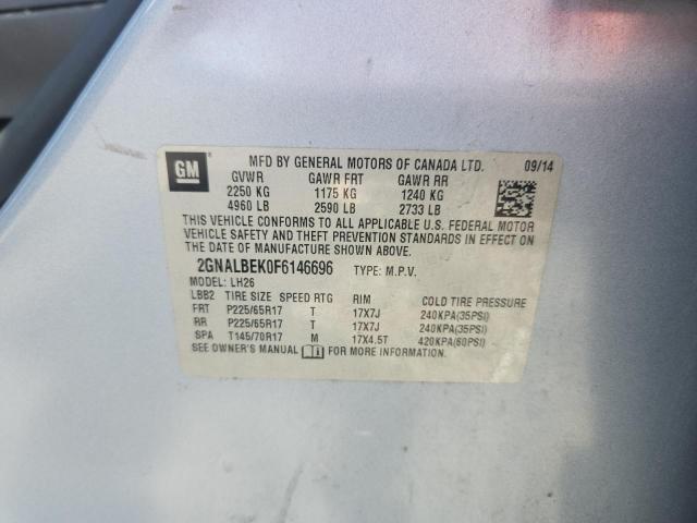 Продажа на аукционе авто 2015 Chevrolet Equinox, vin: 2GNALBEK0F6146696, номер лота: 53937386