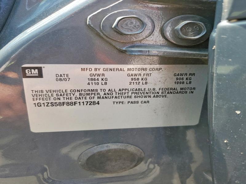 Auction sale of the 2008 Chevrolet Malibu, vin: 1G1ZS58F88F117284, lot number: 54443866