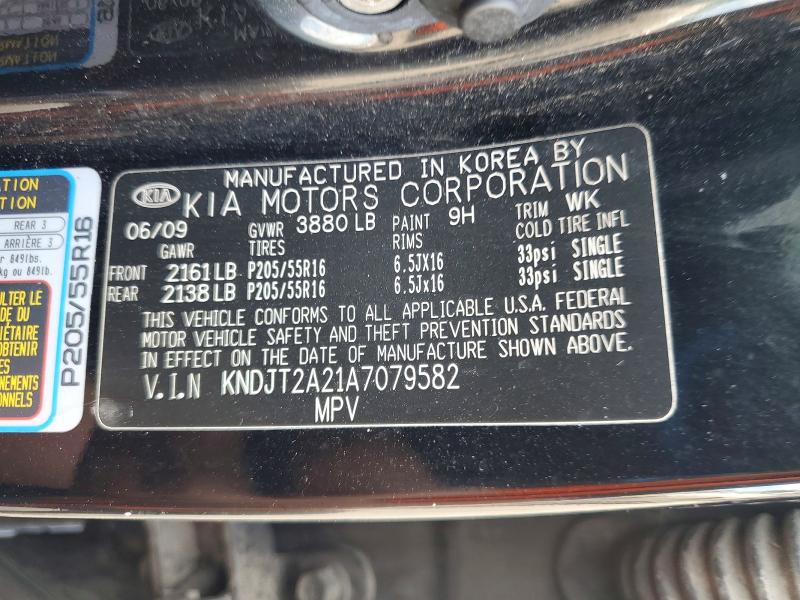 53355756 :رقم المزاد ، KNDJT2A21A7079582 vin ، 2010 Kia Soul مزاد بيع