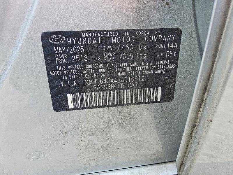 52400176 :رقم المزاد ، KMHL64JA4SA516512 vin ، 2025 Hyundai Sonata مزاد بيع