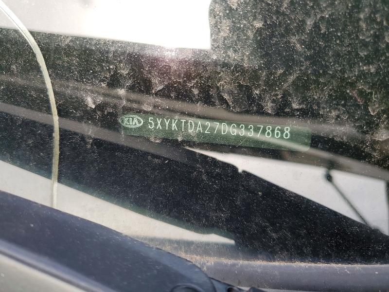 55333436 :رقم المزاد ، 5XYKTDA27DG337868 vin ، 2013 Kia Sorento مزاد بيع