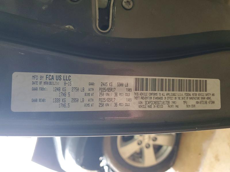 2016 Dodge Uk მანქანა იყიდება აუქციონზე, vin: 3C4PDCAB3GT101728, აუქციონის ნომერი: 52199436
