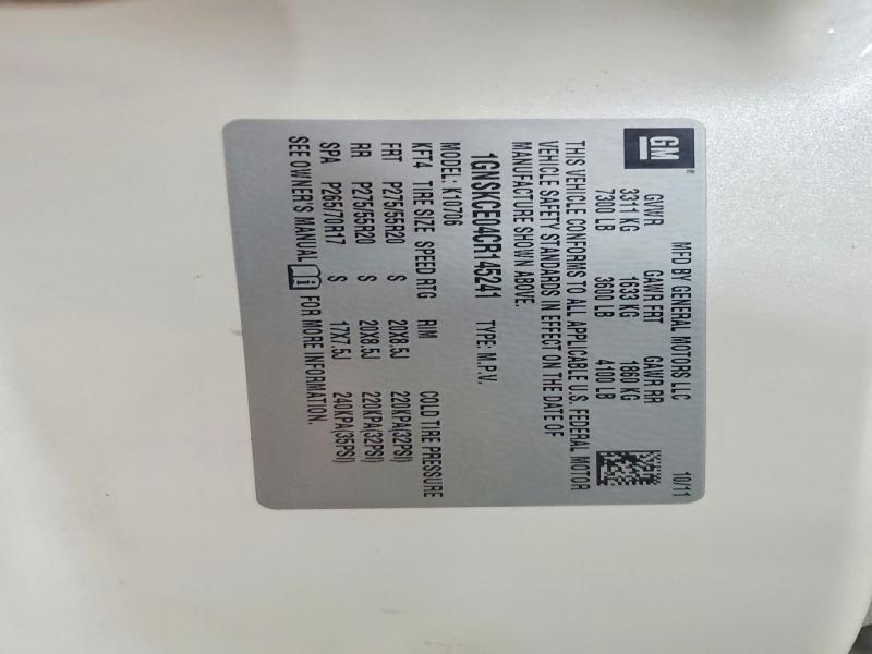 52874476 :رقم المزاد ، 1GNSKCE04CR145241 vin ، 2012 Chevrolet Tahoe مزاد بيع