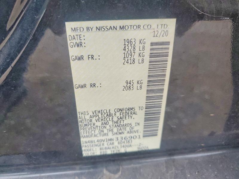 Продаж на аукціоні авто 2021 Nissan Altima, vin: 1N4BL4DV1MN336901, номер лоту: 54204686