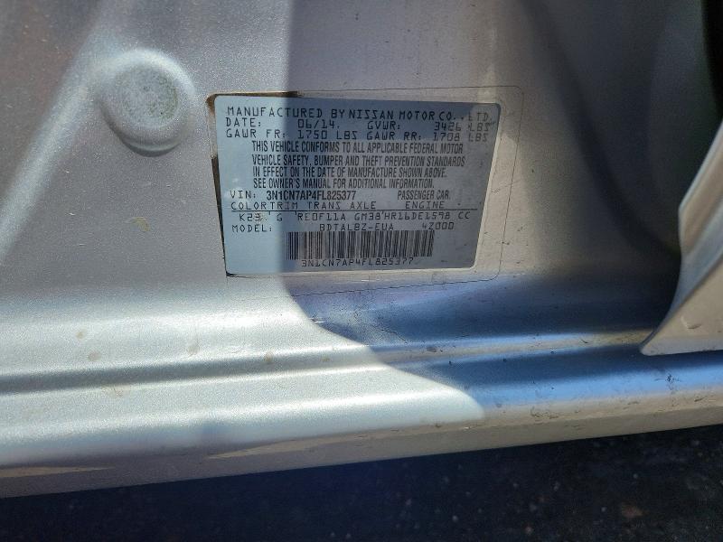 Aukcja sprzedaży 2015 Nissan Versa, vin: 3N1CN7AP4FL825377, numer aukcji: 55093836