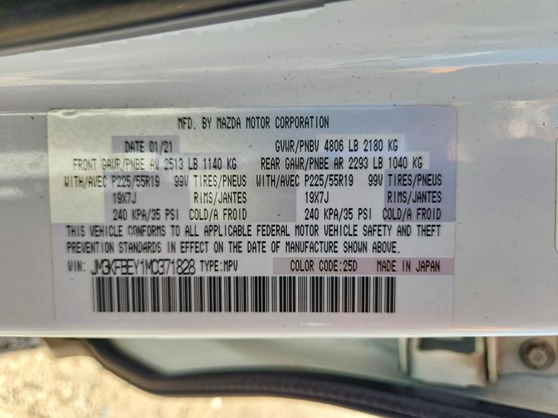 Aukcja sprzedaży 2021 Mazda Cx-5, vin: JM3KFBEY1M0371828, numer aukcji: 53389196