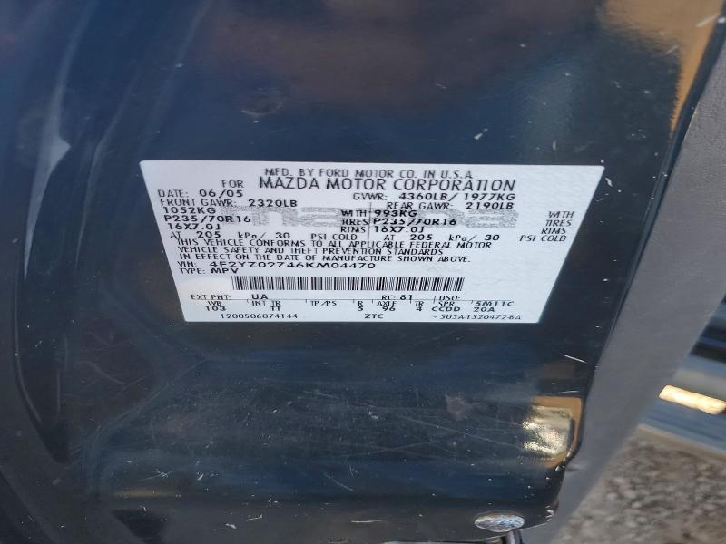 Продажа на аукционе авто 2006 Mazda Tribute, vin: 4F2YZ02Z46KM04470, номер лота: 52946216
