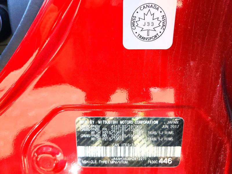 54142186 :رقم المزاد ، JA4AH3AU8HZ612271 vin ، 2017 Mitsubishi Rvr مزاد بيع