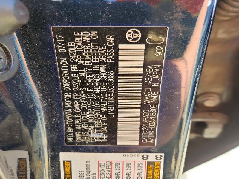 Aukcja sprzedaży 2018 Toyota Camry, vin: JTNB11HKXJ3023086, numer aukcji: 52992656