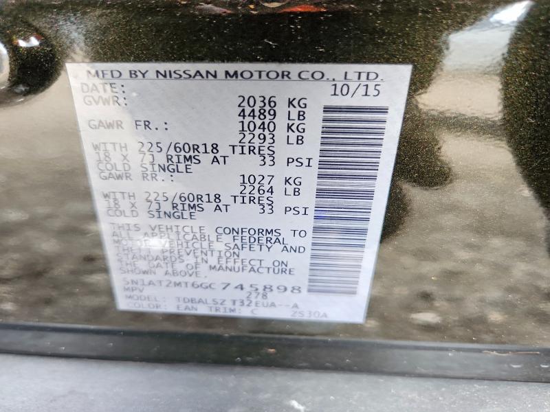 Продажа на аукционе авто 2016 Nissan Rogue, vin: 5N1AT2MT6GC745898, номер лота: 53909026