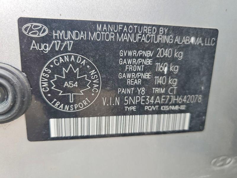 Продажа на аукционе авто 2018 Hyundai Sonata, vin: 5NPE34AF7JH642078, номер лота: 52518056