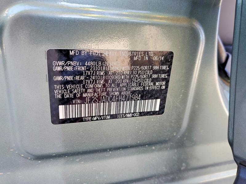 52876936 :رقم المزاد ، JF2SJADC4FH471984 vin ، 2015 Subaru Forester مزاد بيع