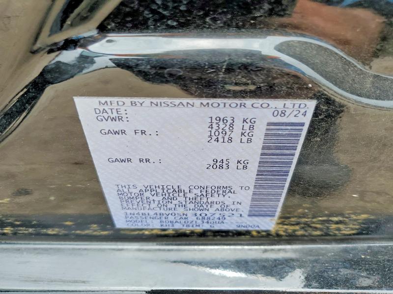 Aukcja sprzedaży 2025 Nissan Altima, vin: 1N4BL4BV0SN307521, numer aukcji: 52397726