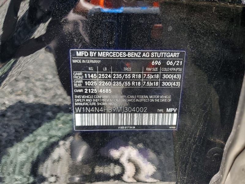 Продажа на аукционе авто 2021 Mercedes-benz Gla, vin: W1N4N4HB9MJ304002, номер лота: 54444486