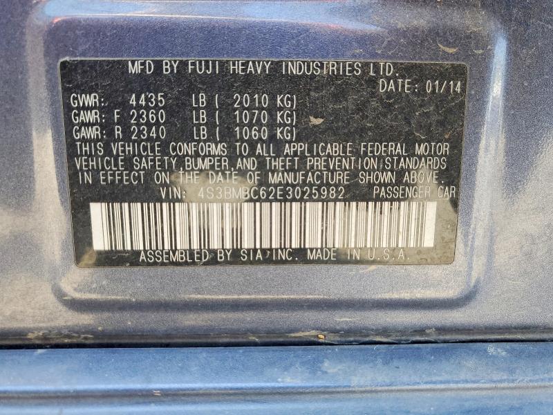 Продаж на аукціоні авто 2014 Subaru Legacy, vin: 4S3BMBC62E3025982, номер лоту: 54704176