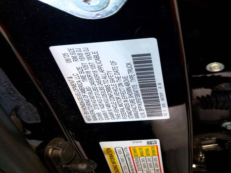 Aukcja sprzedaży 2025 Honda Ridgeline, vin: 5FPYK3F67SB047175, numer aukcji: 54221156