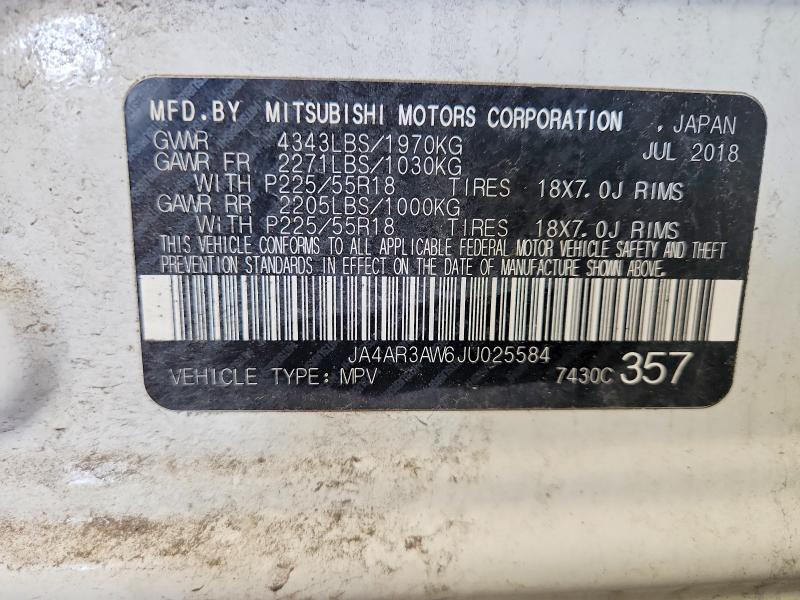 Продаж на аукціоні авто 2018 Mitsubishi Outlander Sport, vin: JA4AR3AW6JU025584, номер лоту: 55232126