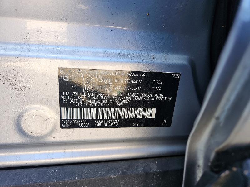 Продажа на аукционе авто 2022 Toyota Rav4, vin: 2T3F1RFV2NC294875, номер лота: 53434426