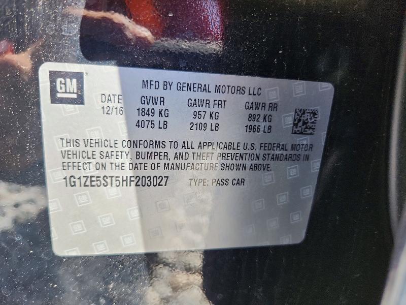 2017 Chevrolet Malibu მანქანა იყიდება აუქციონზე, vin: 1G1ZE5ST5HF203027, აუქციონის ნომერი: 52626126