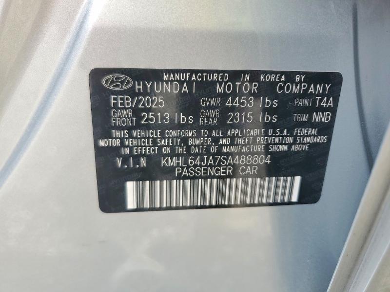 Aukcja sprzedaży 2025 Hyundai Sonata, vin: KMHL64JA7SA488804, numer aukcji: 53786106