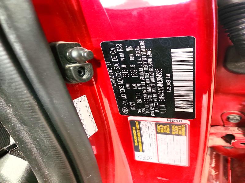 Aukcja sprzedaży 2021 Kia Rio, vin: 3KPA24AD4ME384935, numer aukcji: 54300606