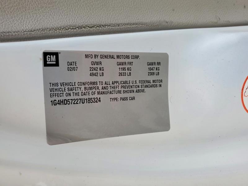 52154776 :رقم المزاد ، 1G4HD57227U185324 vin ، 2007 Buick Lucerne مزاد بيع
