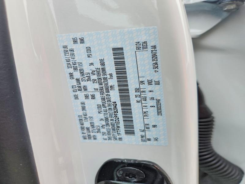 Aukcja sprzedaży 2023 Ford F150, vin: 1FTFW1ED2PFB29424, numer aukcji: 53325216