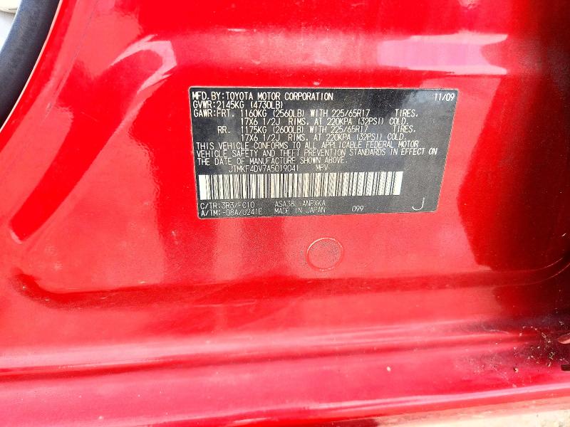 Продаж на аукціоні авто 2010 Toyota Rav4, vin: JTMKF4DV7A5019041, номер лоту: 51938366
