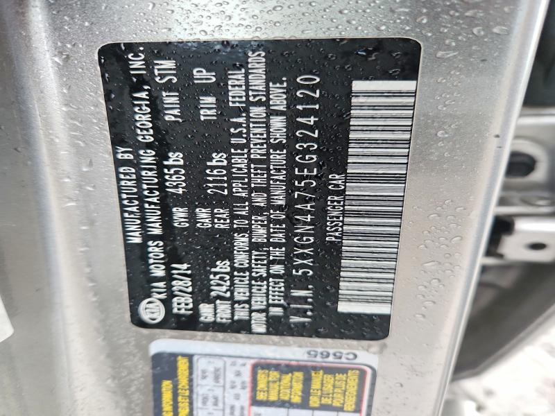 52778586 :رقم المزاد ، 5XXGN4A75EG324120 vin ، 2014 Kia Optima مزاد بيع