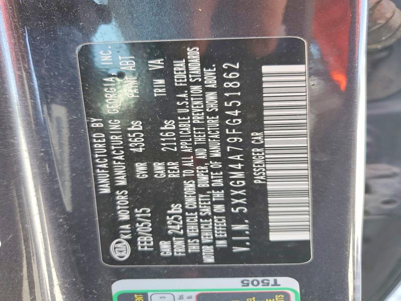 Продажа на аукционе авто 2015 Kia Optima, vin: 5XXGM4A79FG451862, номер лота: 53812616